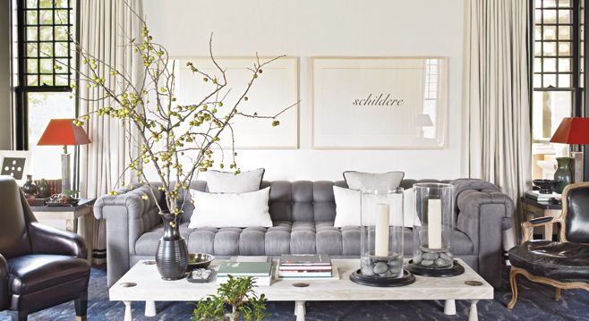 Graue Sofas | Winterliche Wohnzimmer