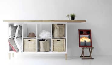 Hack the IKEA KALLAX – With replacement IKEA sofa legs