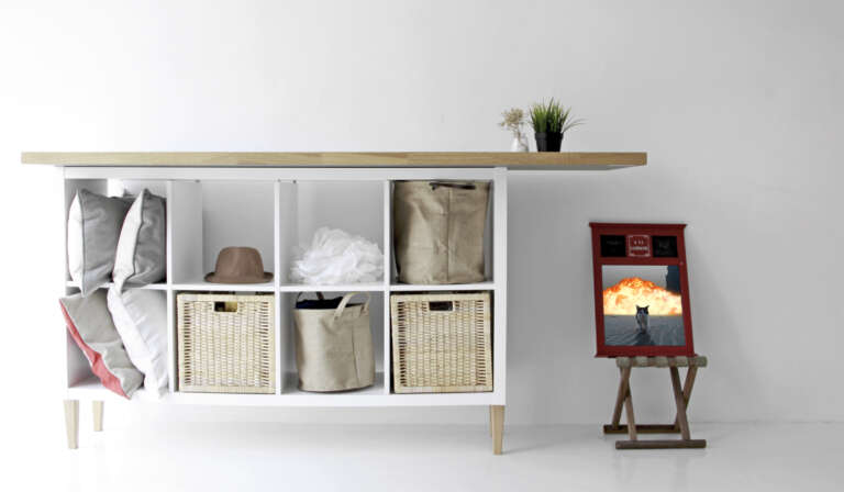 Hack the IKEA KALLAX – With replacement IKEA sofa legs