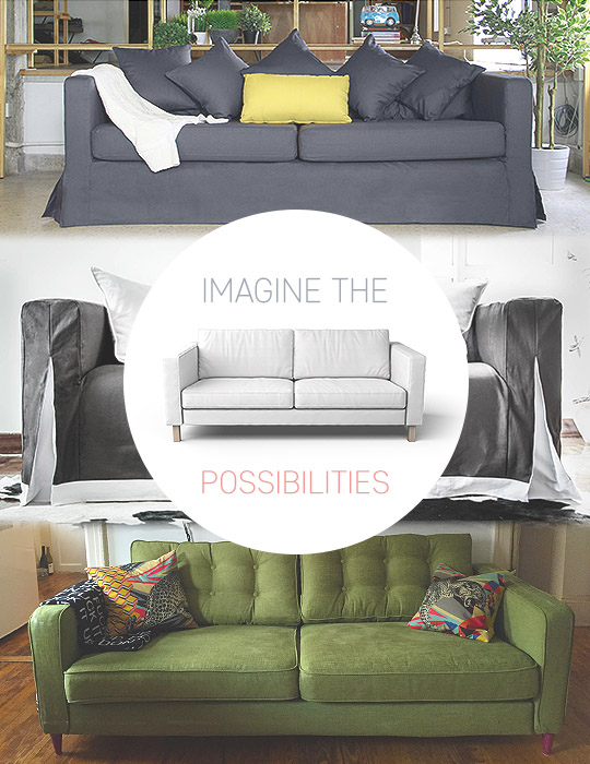Extreme sofa makeover – Before & after sofa covers