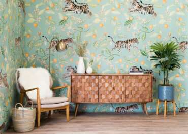 Slap up some wallpaper and bring Spring inside
