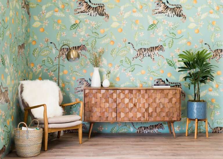 Slap up some wallpaper and bring Spring inside
