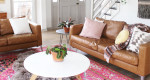 How to make a leather sofa work with any home decor style