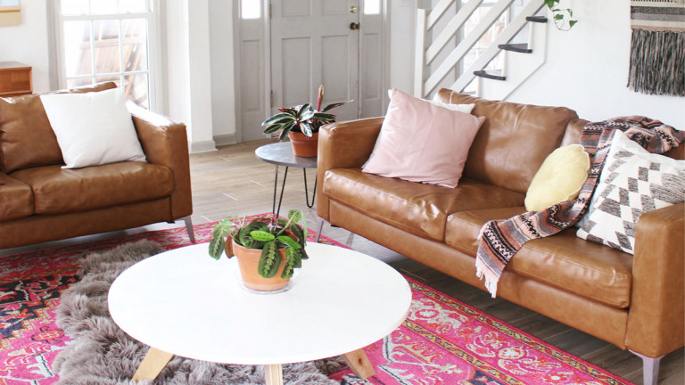 How to make a leather sofa work with any home decor style