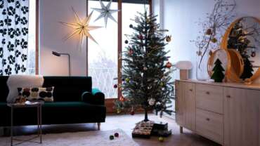 IKEA Christmas living room decor for under $100